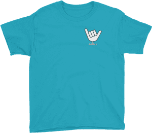 Youth Hang Loose Lacrosse Tee Teal/pink - Trophy Eyes Jade Shirt, HD Png Download PNG image with transparent background