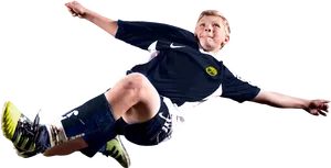 Youth Soccer Player In Action PNG Image