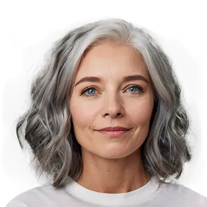 Youthful Grey Hair Png Xqe74 PNG Image