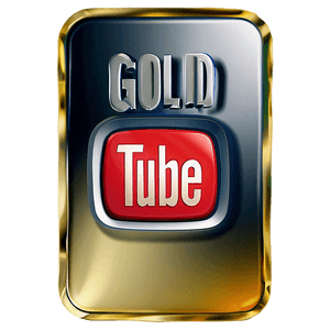 Youtube Gold Play Button PNG 05062024 PNG image with transparent background