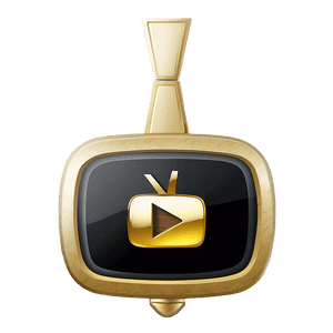 Youtube Gold Play Button PNG mel21 PNG image with transparent background
