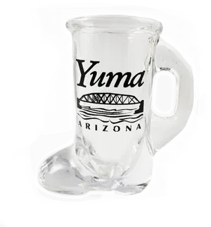 Yuma Arizona Souvenir Glass Mug PNG Image