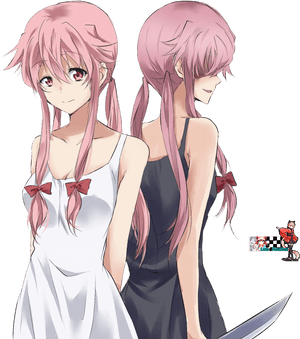 Yuno Gasai Yukiteru Amano - Yuno Gasai Good And Bad, HD Png Download PNG image with transparent background