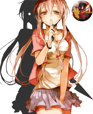 Mirai Nikki, Yuno Gasai, Character Illustration, Anime - Gasai Yuno Render Png, Transparent Png PNG image with transparent background