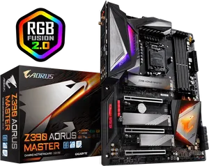 Z390 A O R U S Master Motherboard PNG Image