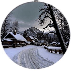 Zakopane Winter Scene PNG cdk PNG image with transparent background
