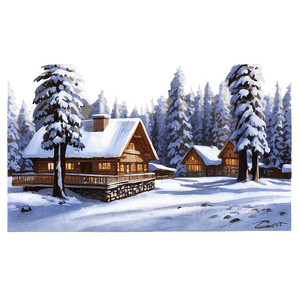 Zakopane Winter Scene PNG vrh PNG image with transparent background