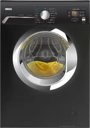 Zanussi Washing Machine Front View PNG Image