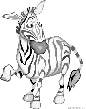 Zebra Animal Free Black White Clipart Images Clipartblack - Dancing Zebra Cartoon Gif, HD Png Download PNG image with transparent background
