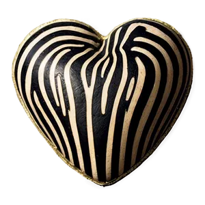 Zebra Print Heart Shape Png 59 PNG Image