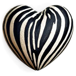 Zebra Print Heart Shape Png Tlc90 PNG Image