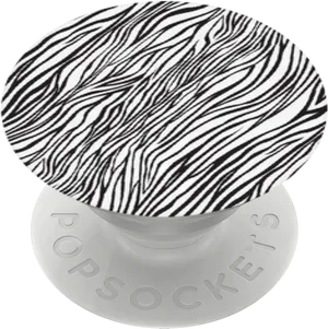 Zebra Print Pop Socket Design PNG Image