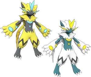 Zekromand Reshiram Pokemon Forms PNG Image