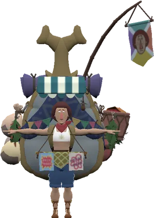 Zelda Style Airship Vendor PNG Image