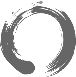 Zen Enso Brushstroke Art PNG Image