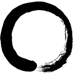 Zen Enso Brushstroke Art PNG Image