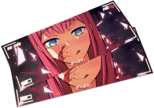 Zero Two Battle Aftermath PNG Image