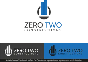 Zero Two Constructions Logo Design PNG Image