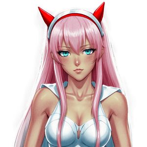 Zero Two Horns Illustration PNG 06112024 PNG image with transparent background