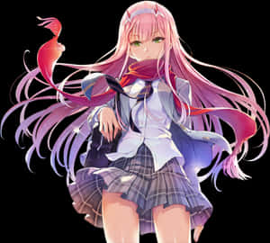 Zerotwo Sticker - Darling In The Franxx Zero Two Render PNG image with transparent background