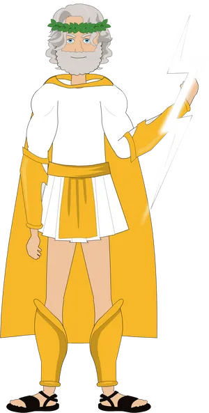 Zeus Greek God Illustration.png PNG Image