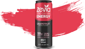 Zevia Grapefruit Energy Drink Can PNG Image