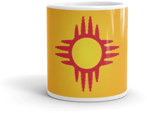 Zia Symbol Mug Design PNG Image