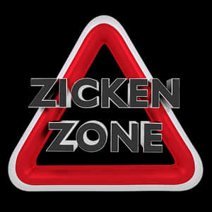 Zicken Zone Traffic Sign PNG image with transparent background