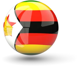 Zimbabwe Flag Soccer Ball PNG Image