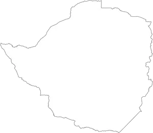 Zimbabwe Outline Map PNG Image