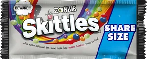 Zombie Skittles Share Size Package PNG Image