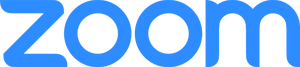 Zoom Logo Blue Background PNG Image