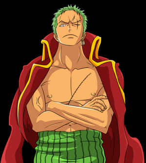 Zoro One Piece Confident Stance PNG image with transparent background