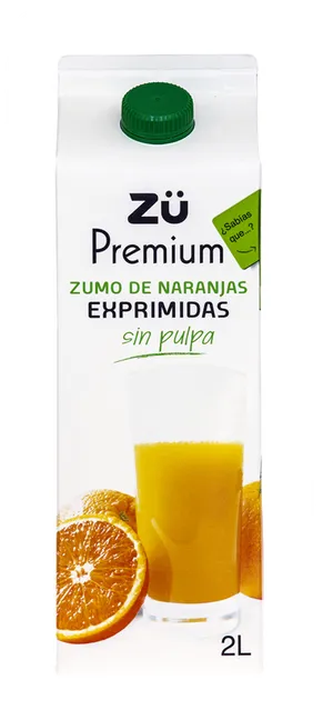 Zu Premium Orange Juice Packaging2 L PNG Image