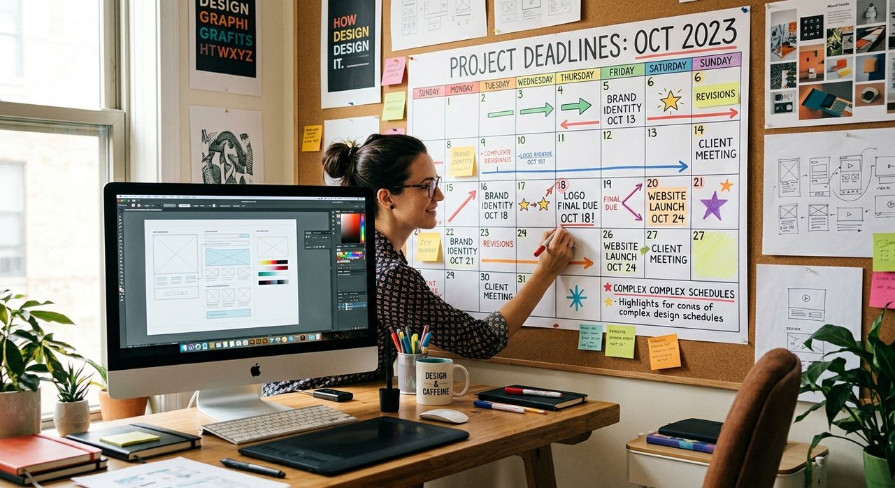 How Graphic Designers Stay on Deadline Using Printable Calendars